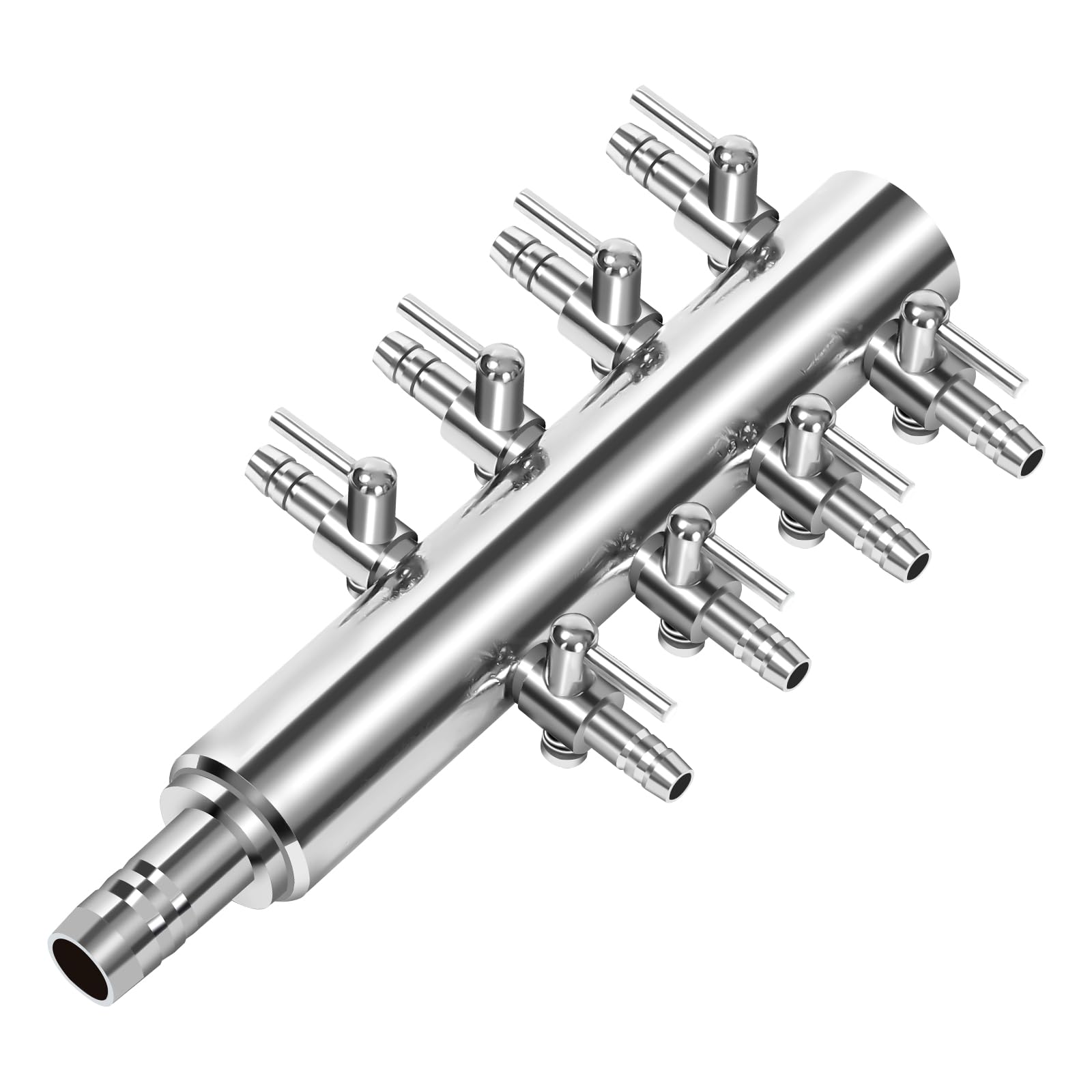 AQUANEAT Aquarium Air Pump Splitter,Fish Tank Air Valve, Metal Stainless Steel Air Flow Control for Commerical Air Pump Accessories