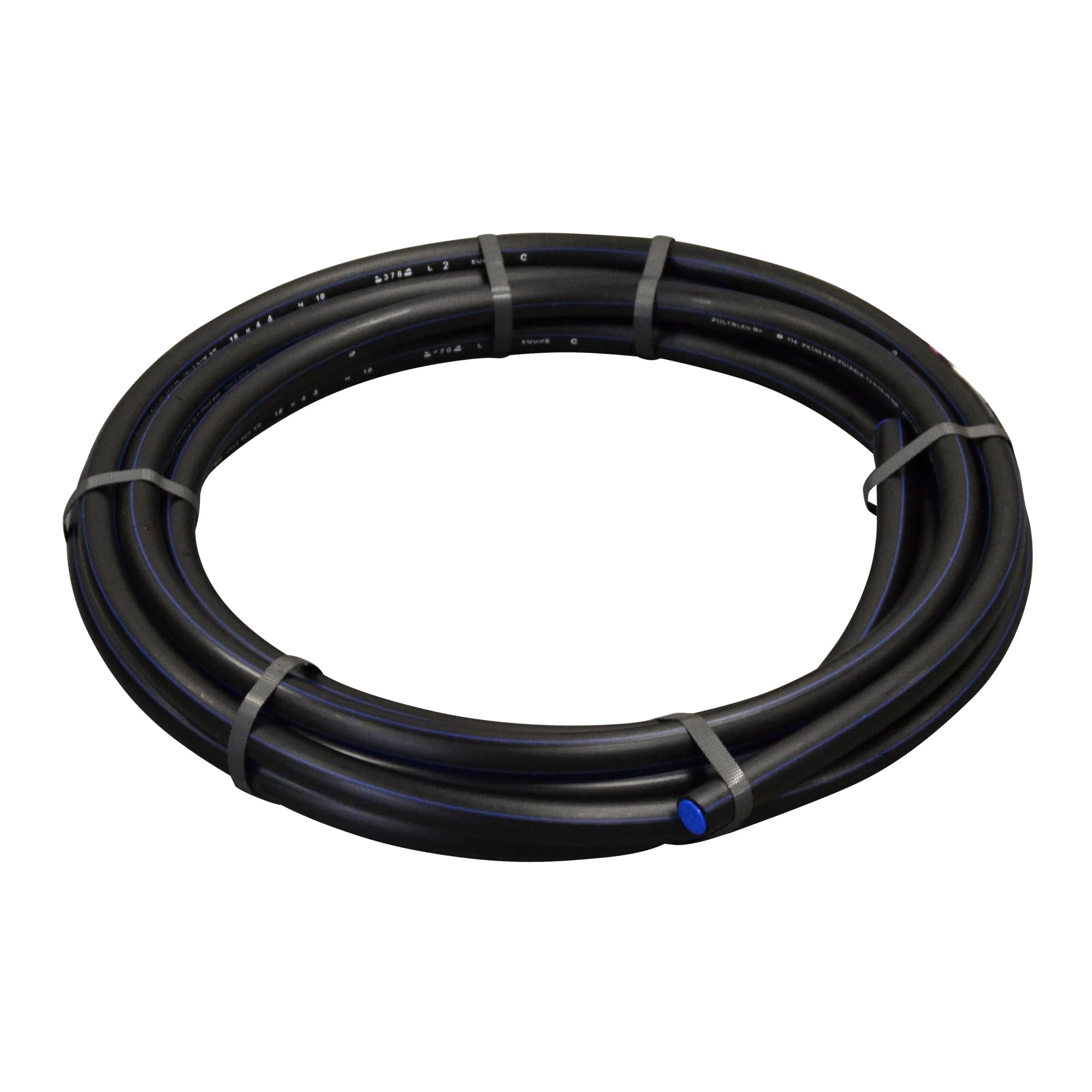 Jardibric - Tuyau Polyéthylène Eau Potable Ø 20 mm - 10 m - 16 Bars - Couronne PEHD Filet Bleu
