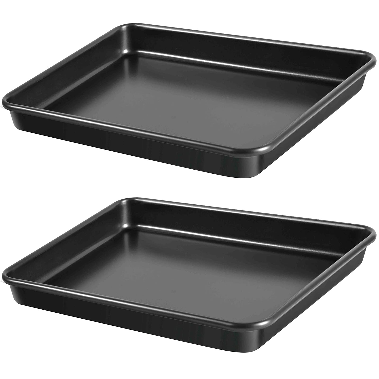 Photo 1 of 10.9-Inch Nonstick Baking Sheets & Cookie Trays for Oven, 2-Pack PFOA Free Baking Pans Set, Toaster Oven Pans (Black)
