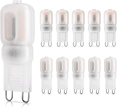 DiCUNO G9 LED Lampen 2W, entspricht 20W Halogenbirne, warmweiß 2700K, 200LM Energiesparlampe, kleine LED Birne G9, kein Flackern, nicht dimmbar, 10er Set
