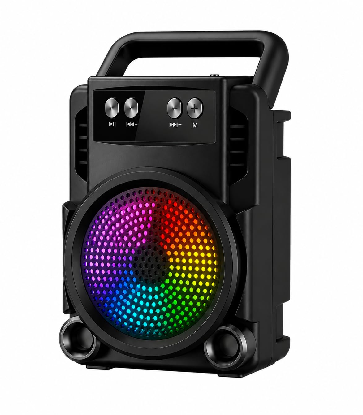 Caixa de Som Portátil Super Potente, Caixa de Som Bluetooth, Conexão USB, Cartão de Memória, Cabo P2, Som Limpo e Potente, Perfeita Para Viagens, Festas, Praia, Botões de Controle,