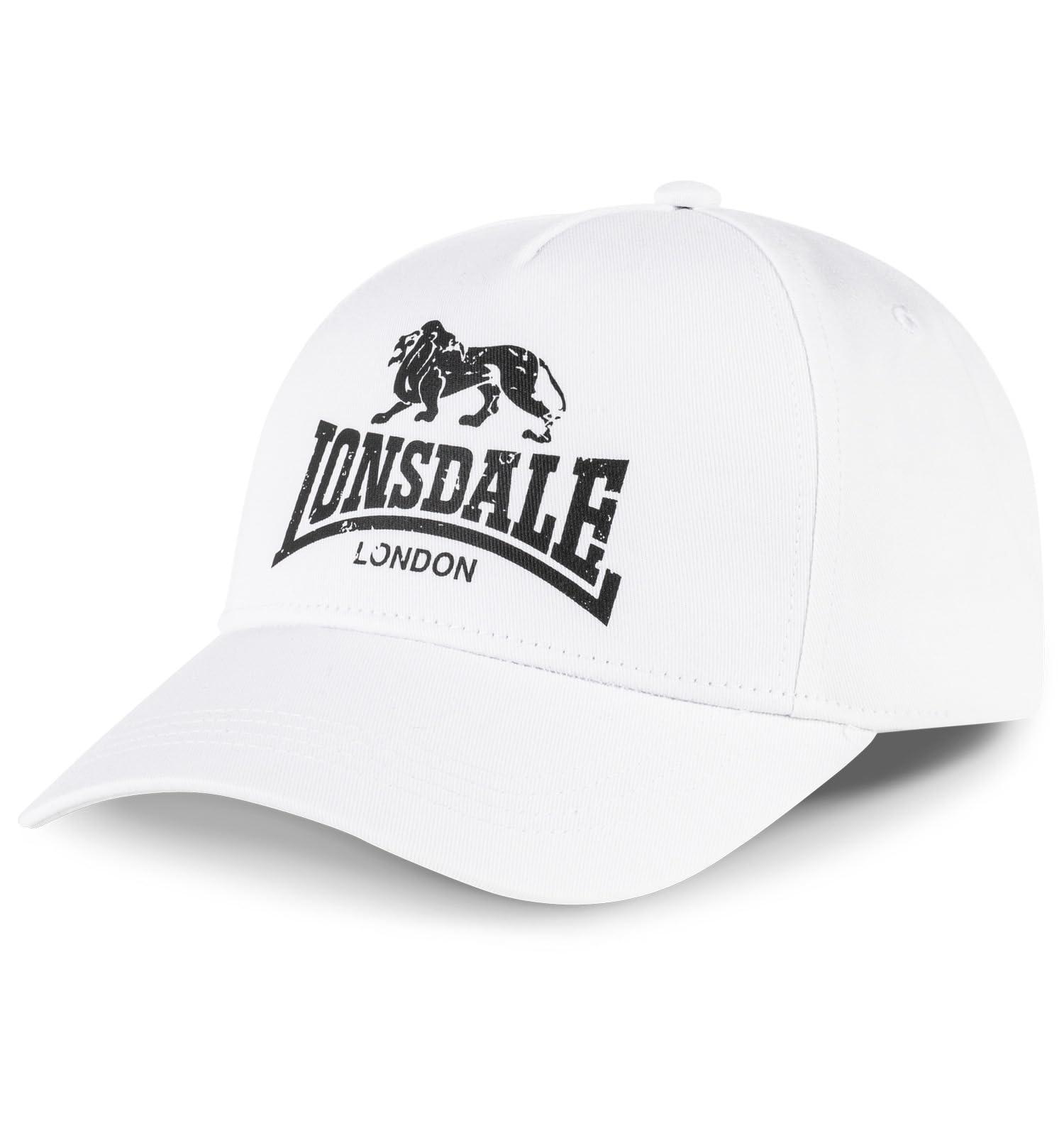 Lonsdale Men's Norbury Cap, White/Black, One Size