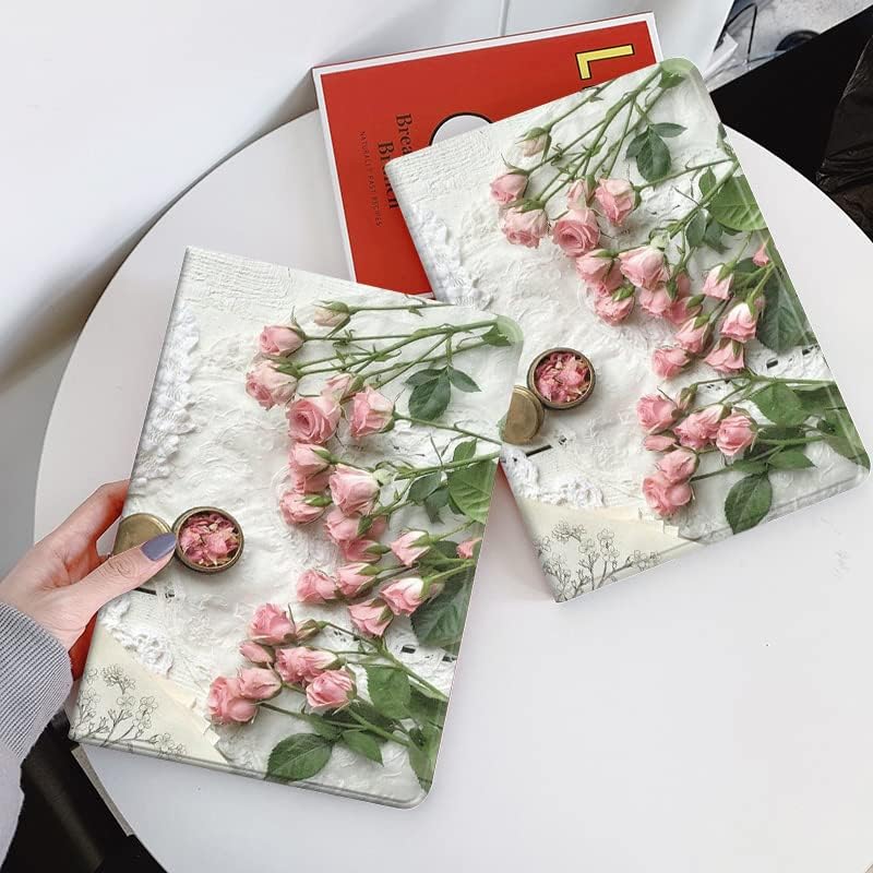 Miniatura 4 de Funda floral compatible con iPad de 9, 8 y 7 generación Air 3 generación Pro de 10.5 pulgadas, diseño de flores, bonita funda inteligente de piel