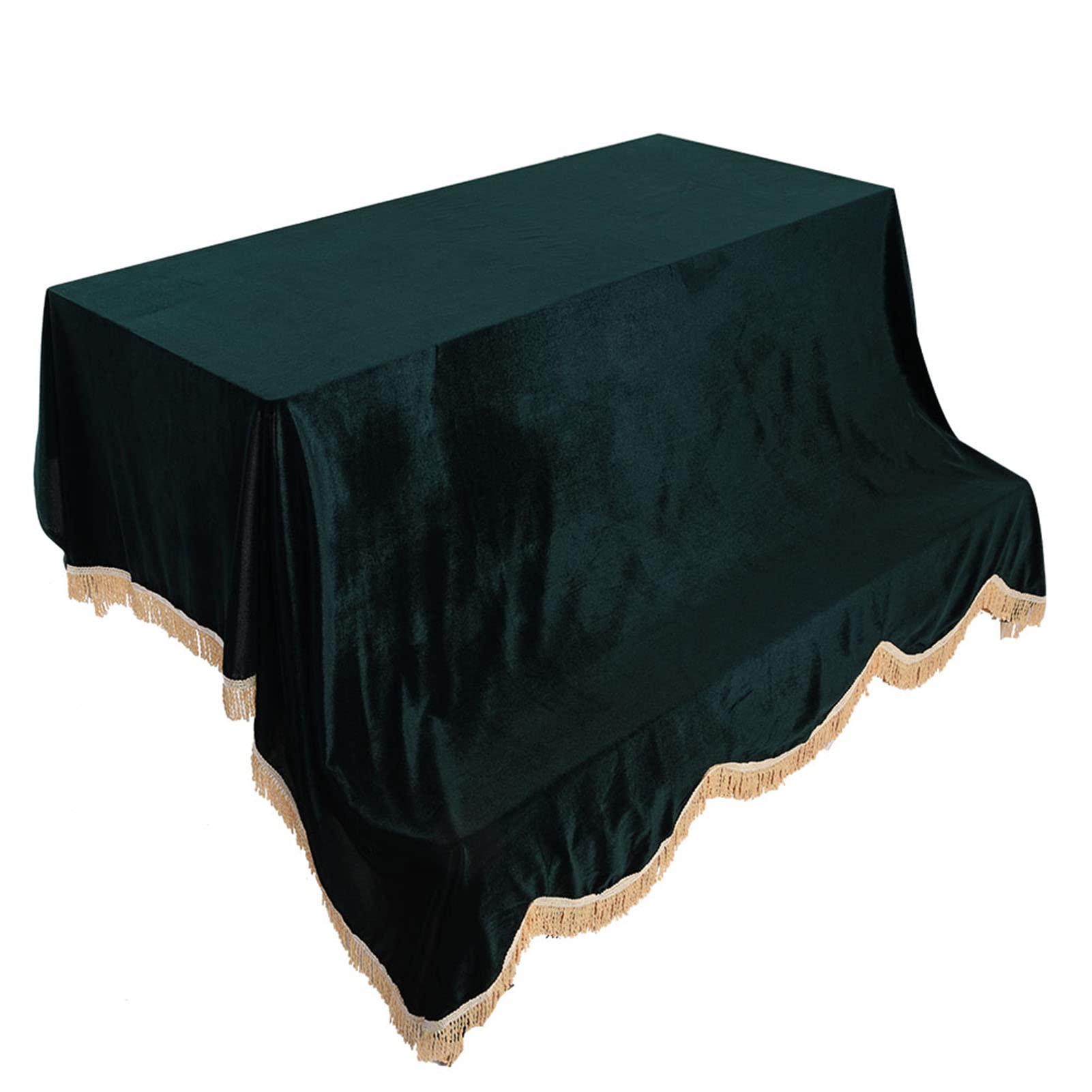 Tissting Housse de protection pour piano droit, housse imperméable anti-poussière en tissu pluche 200x150 cm pour pianos droits (Vert)