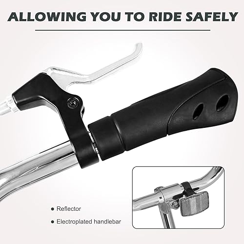 Vista 186 de H&ZT Triciclo para adultos, bicicleta de 3 ruedas, triciclo crucero, con engranaje de 7 velocidades, mango de freno de estacionamiento, escalón