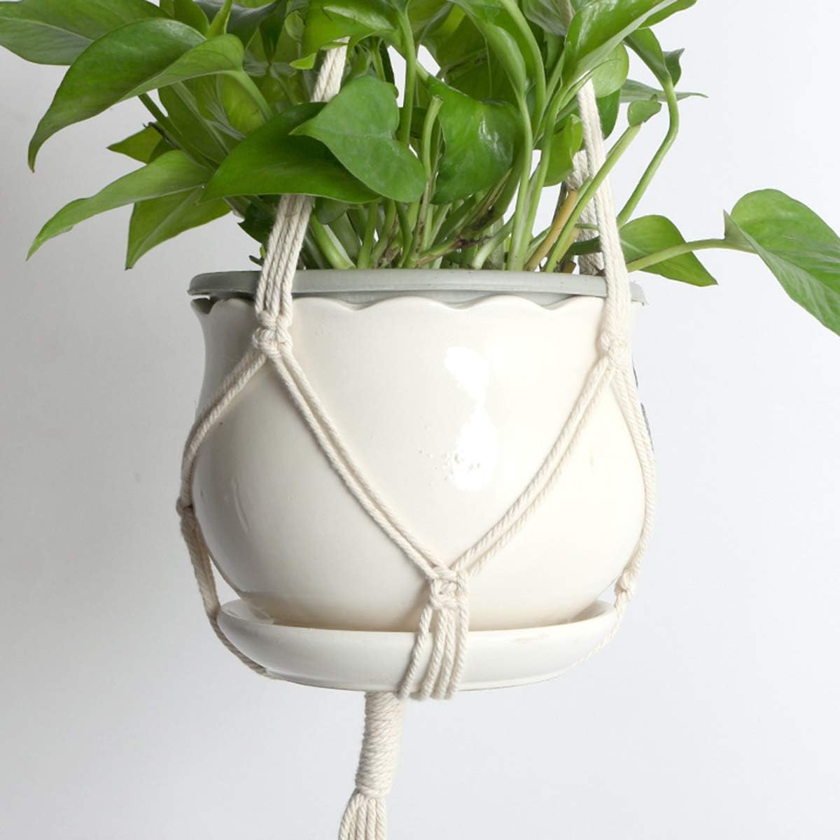 3PCS Macrame Plant Hangers, Plant Pots Hanger Indoor Outdoor Hanging Planter Plant Holder for Home Garden Office