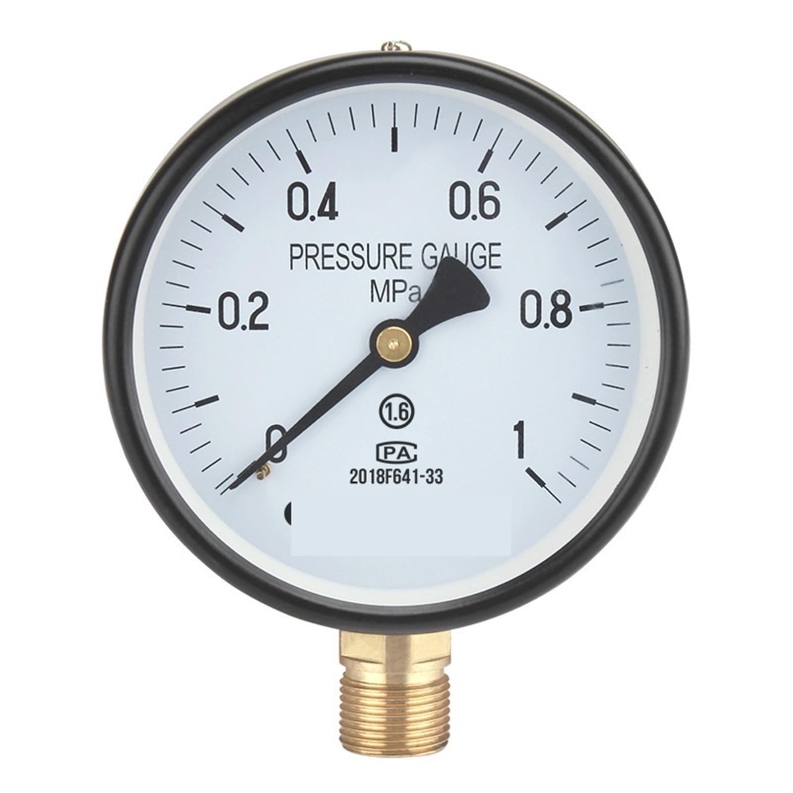 Manometro Y-100 Ordinario 0-1.6 2.5 40 60MPA Caldaia Idraulica Puntatore Diametro 1Pcs(-0.1~0MPA)