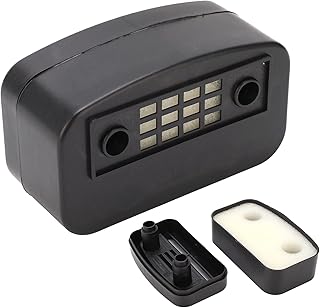 65mm Air Compressor Silencer, Air Filter Silencer Sound Noise Muffler Intake Pump Inlet Filter Plastic Shell Square for Piston Compressors