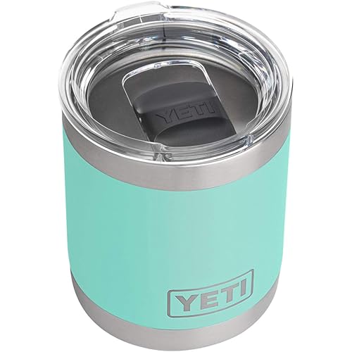 YETI Rambler 10 oz Lowball, Vacuum Insulated, Stainless Steel with MagSlider Lid, Seafoam