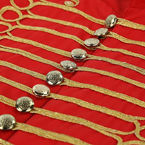 Ro Rox Steampunk Napoleon Sleeveless Military Drummer Parade Jackets for Themed Parties, Cosplay Events, Halloween3