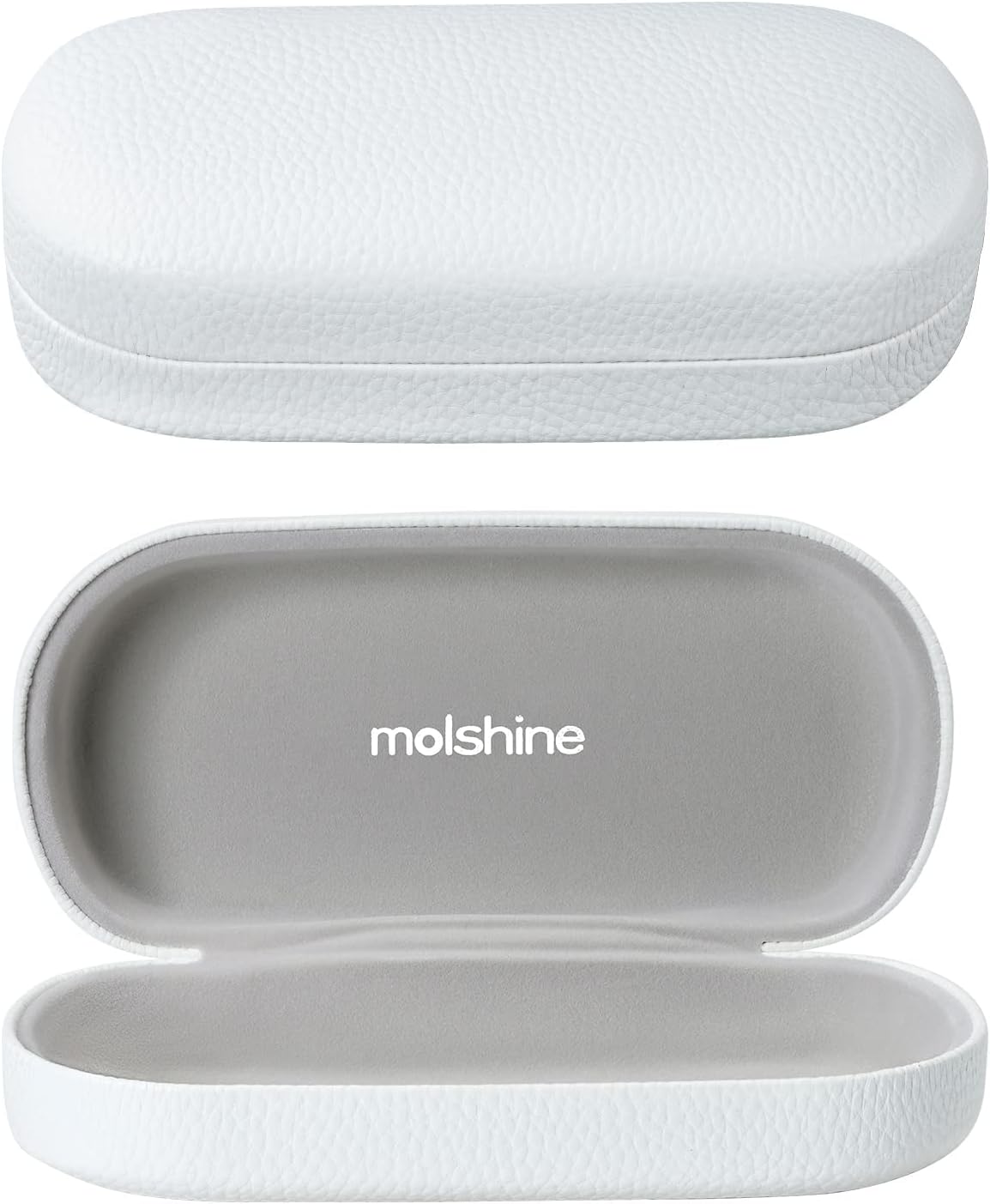 Hard Shell Leather Sunglasses Case,Classic Large Glasses Case for Women Men,Sunglass Eyeglasses