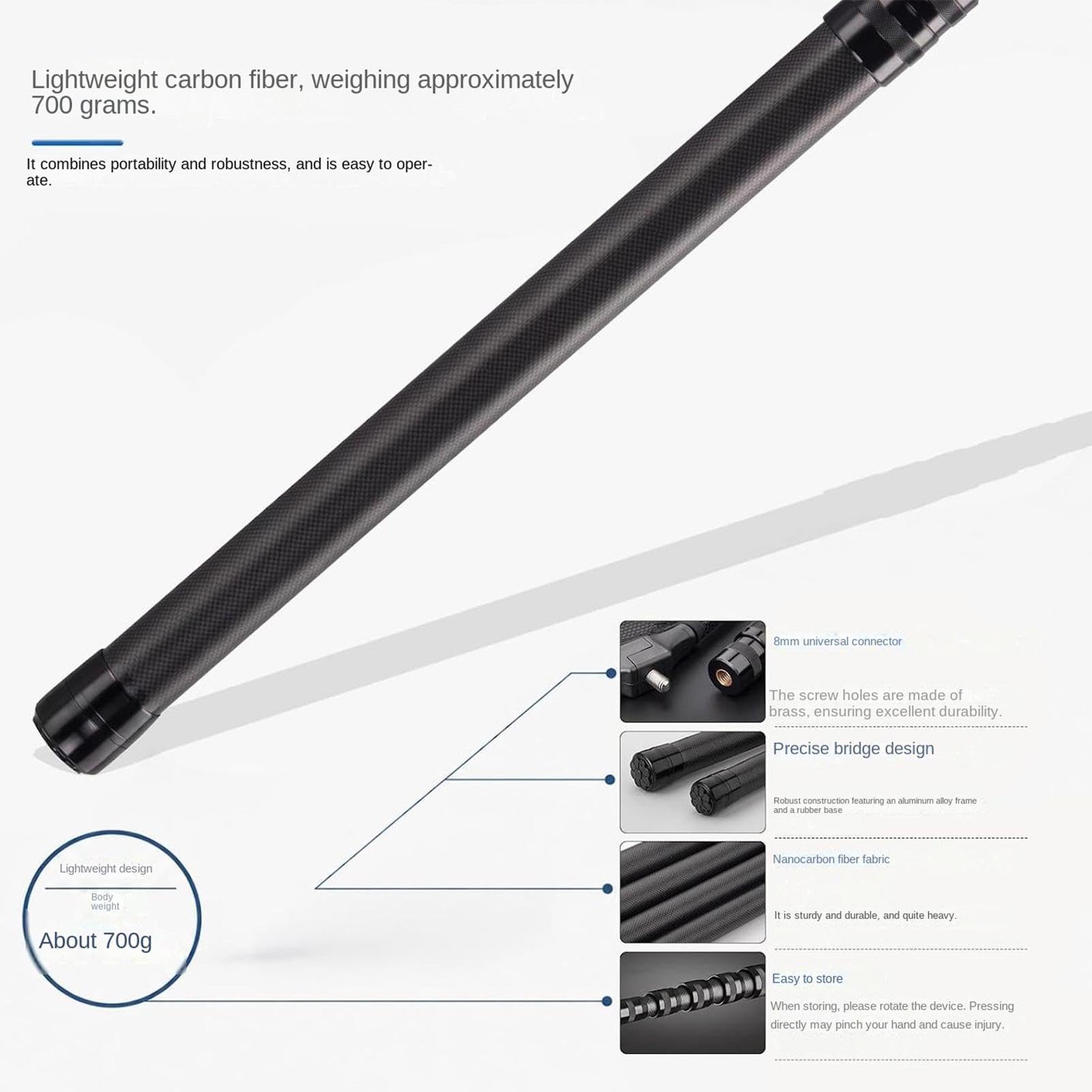 Guadini Da Pesca Cattura di Pesci in Bacino con Manico Telescopico | Retino per Cattura di Farfalle Per Bambini, Ragazzi, Adulti, Pescatori, Laghi, Fiumi, Torrenti, Invasi Idrici, Stagni,