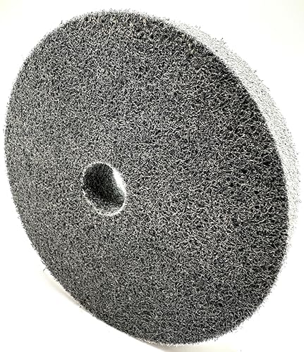 nylon fiber deburring wheel 634 x 134 x 134 5p hardness 180 grit silicon carbide brushed polishing buffing unitized wheel for bench grinder buffing machine with adapter for 12 58 34 arbor
