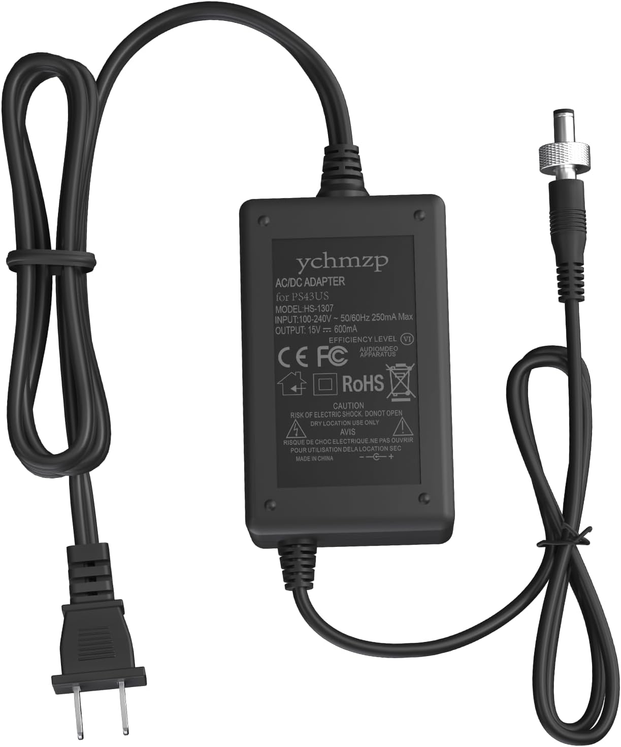 15V Power Adapter Compatible with Shure PS43US in-Line Power Supply for GLX4 and ULX4 Wireless Receivers