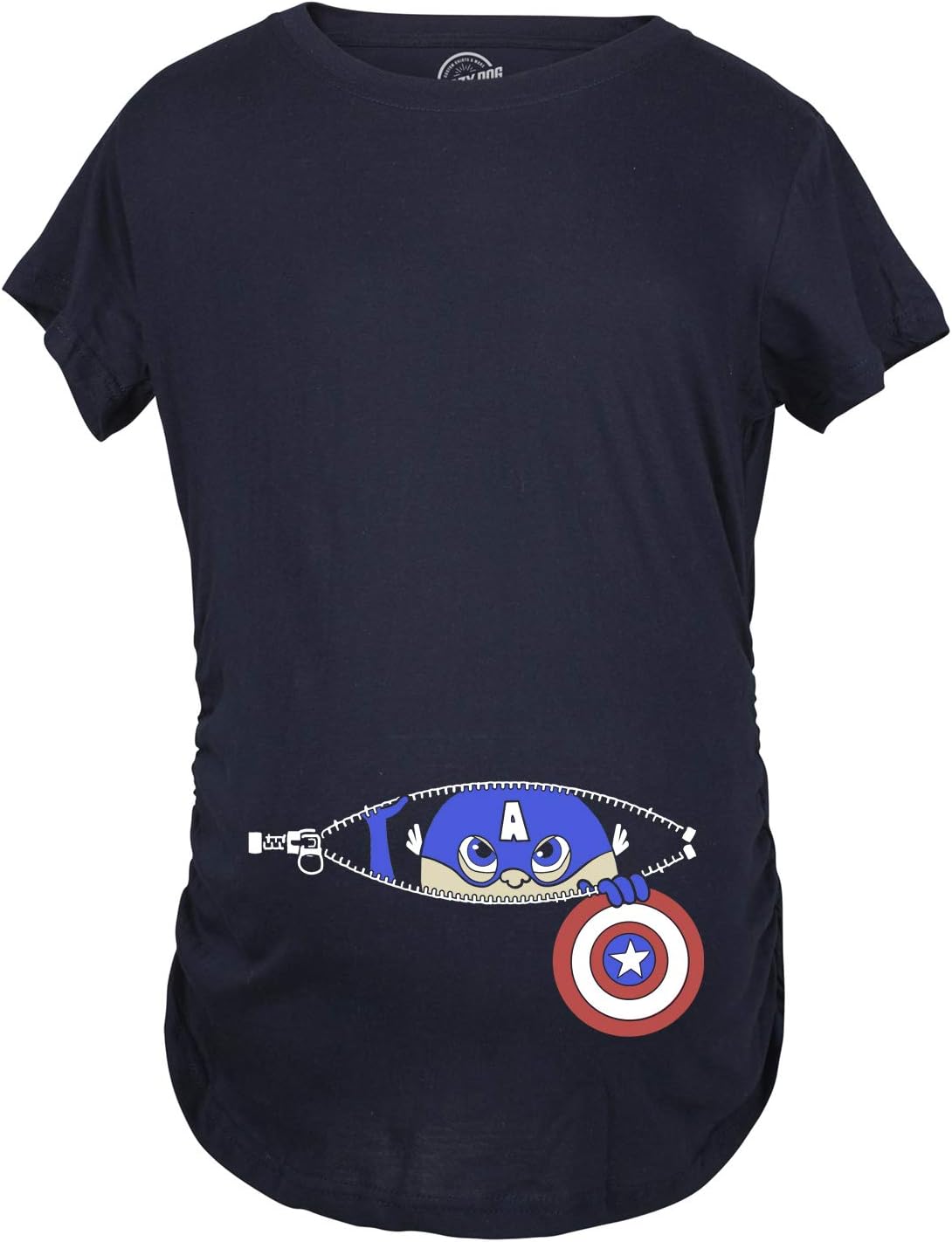 Maternity Peeking Captain Baby Funny Pregnancy Announcement Pregnant T Shirt - Image 3