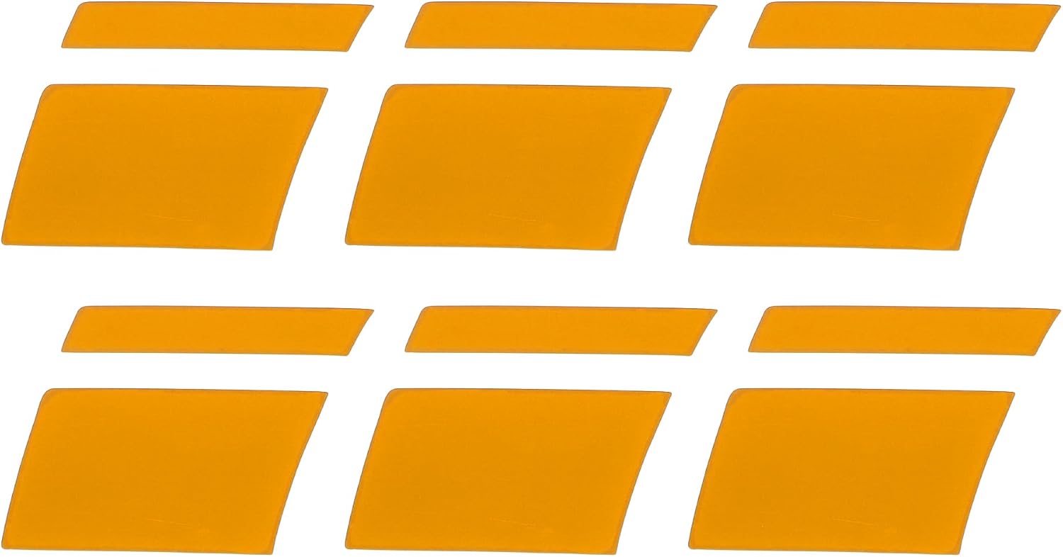 Reflective Bumper Decal Yellow Rectangle Stripe Pattern Reflective Car Sticker Personalized Decoration