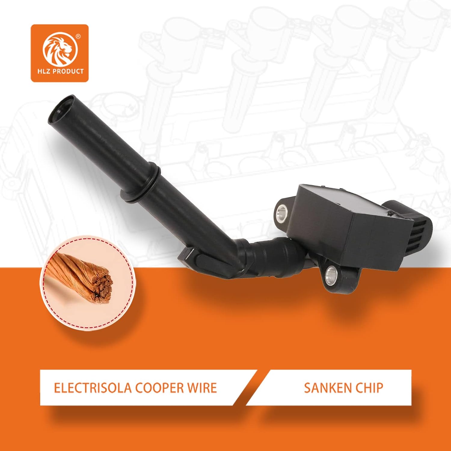 IGNITION COIL UF741 SET OF 6 COMPATIBLE WITH Mercedes-Benz C300 C350 CL550 CL63 CLS550 CLS63 E300 E350 E400 E550 E63 G63 GL450 GL63 GLE63 GLK350 GLS63 3.5 V6 4.7T 5.5T V8 M276 M278 M157