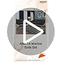 Image of AMATA Marino Solid Wood 3+2 Seater Grey Suede Velvet Fabric Sofa Set with Two Cushions Perfect for Home Office Guests Living Room (04 Grey, 3+2 Seater)(03 Year Warranty)