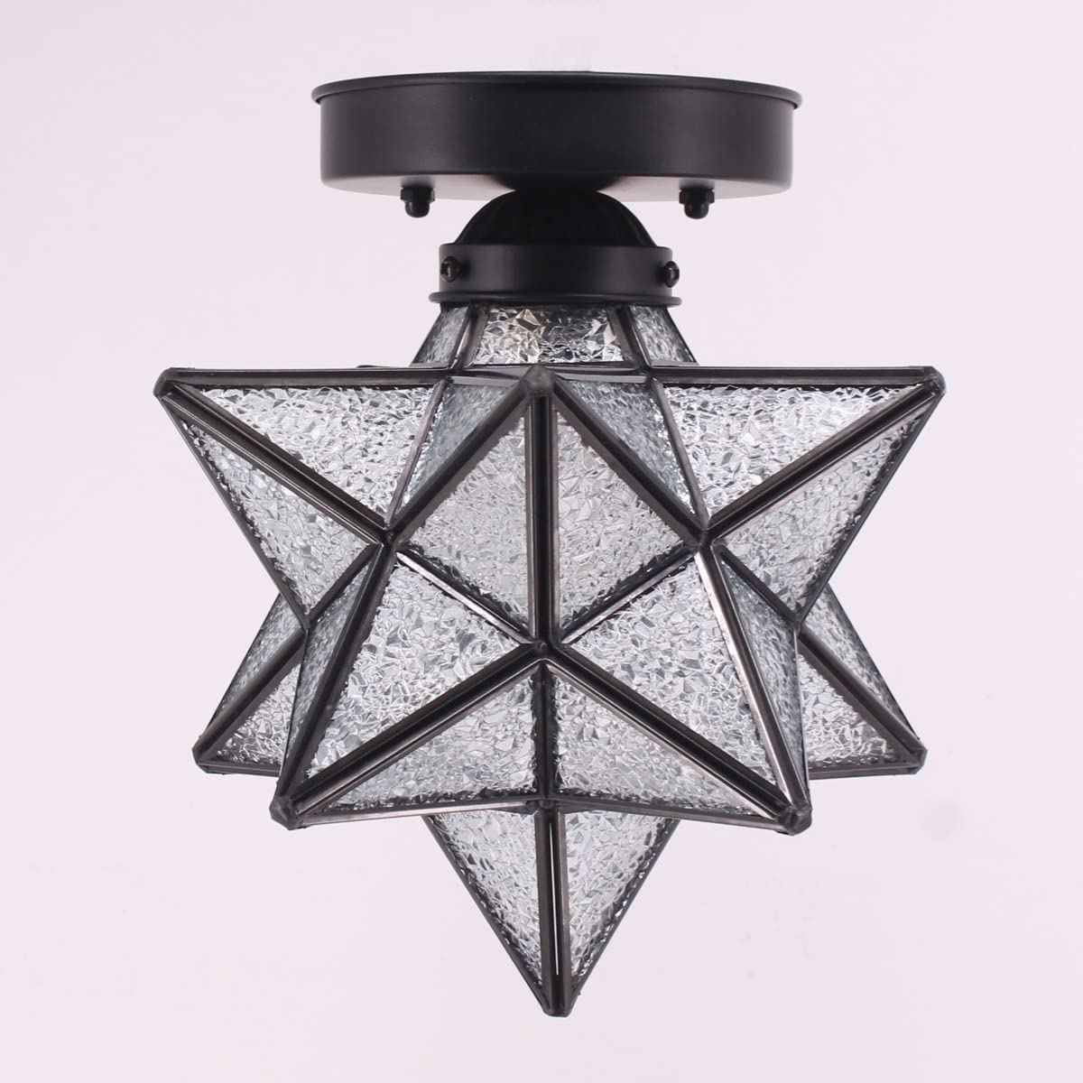 Buy ZJART 8 Inch Moravian Star Ceiling Light Fixture with Seeded