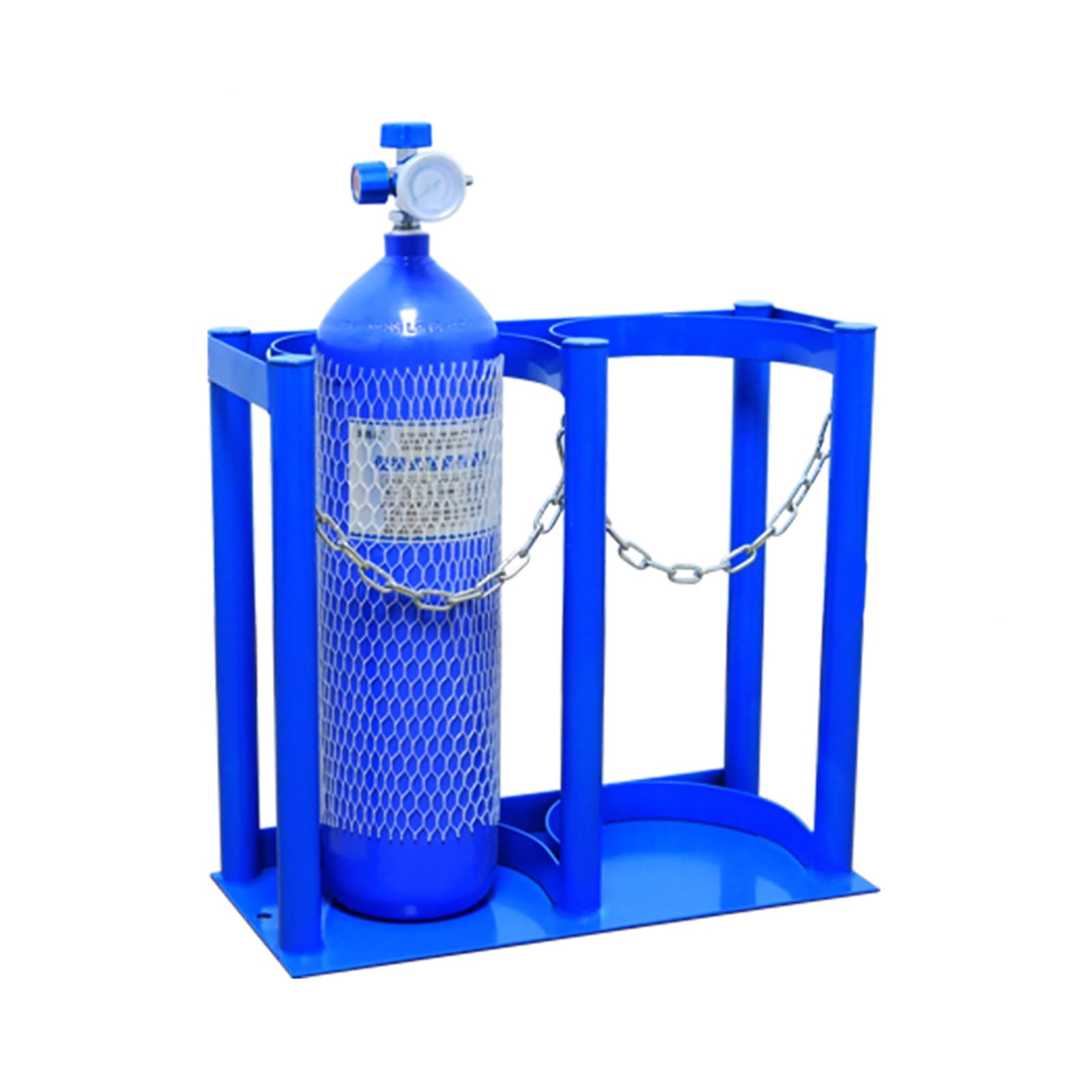 Soporte Para Bombonas De Gas Soporte Para Cilindro De Gas De Suelo De 40 Cm De Altura, Marco Para Extintores De Incendios De 4L Y 5L, Soporte Para Tanque De Propano/almacenamiento De Oxígeno(Blue,Hold