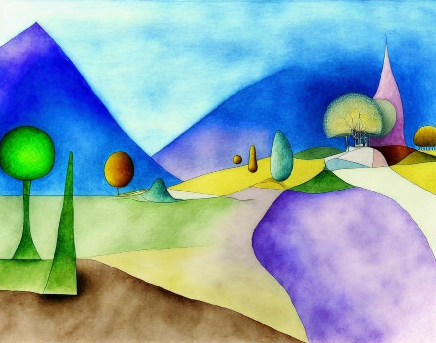 Peinture murale paysage couleur tableau déco salon 58x90cm RZHRHJES