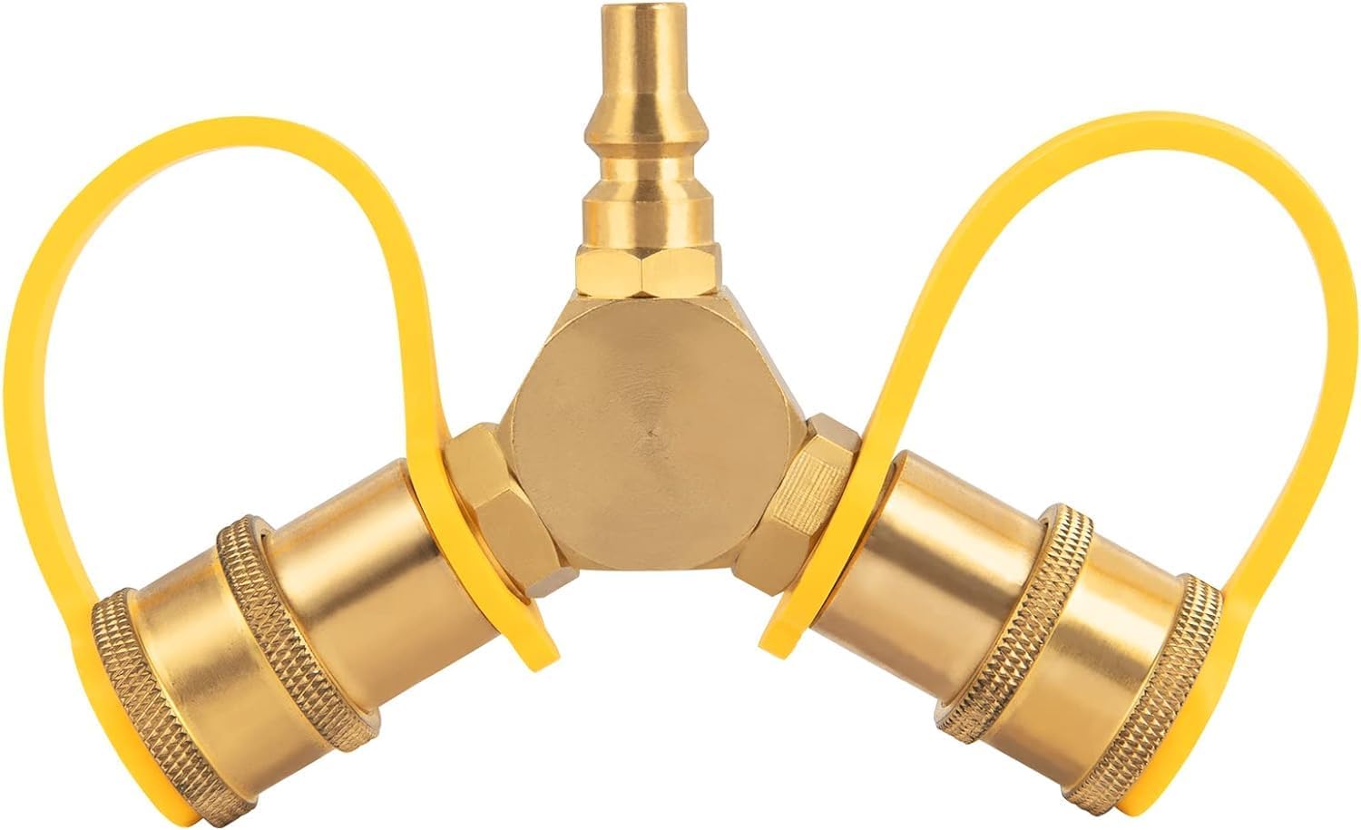 Aekops 3 Way Propane Splitter QCC/POL with Gauge and Shut