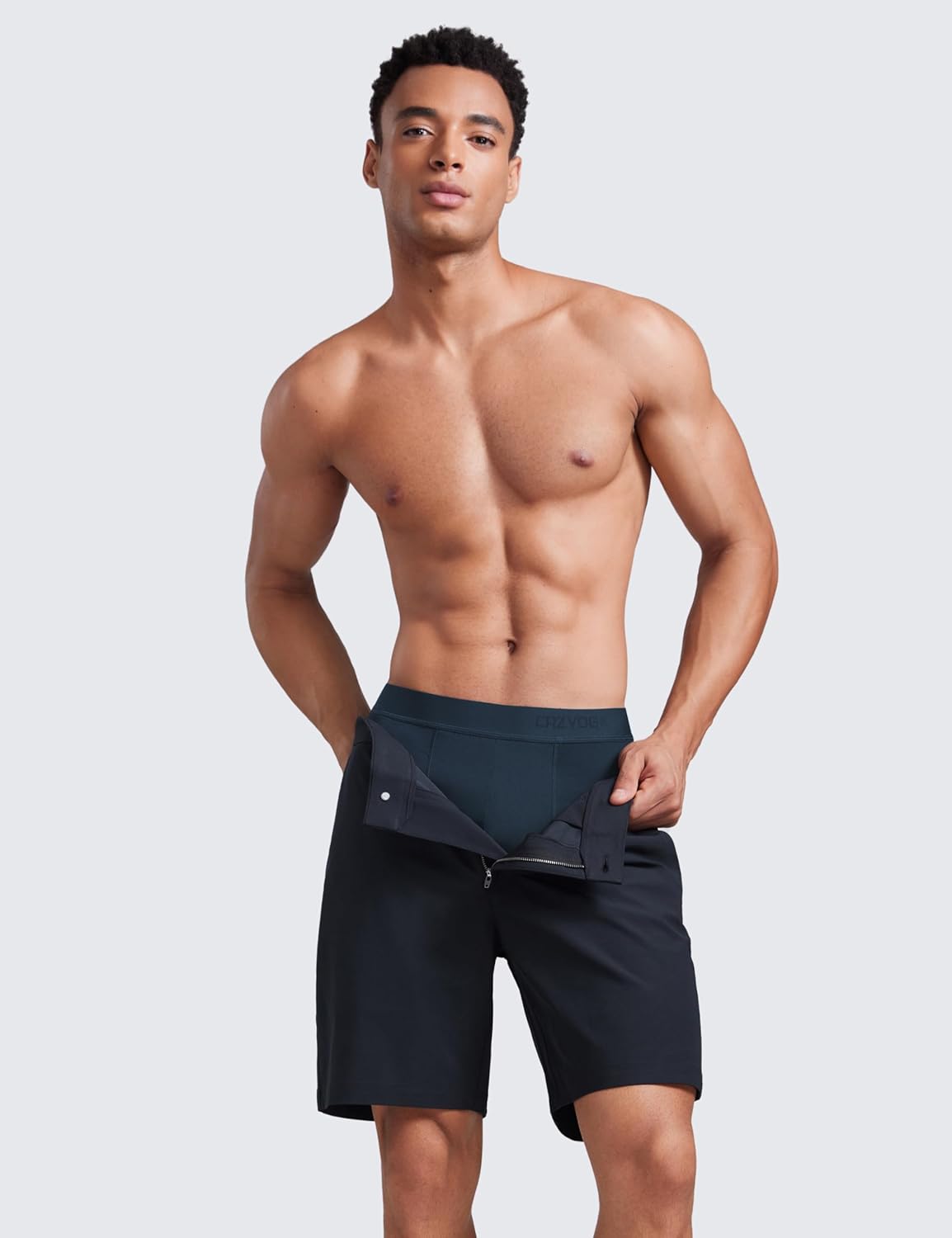 CRZ YOGA Ultra-Soft Modal Casual Boxer Briefs for Men 5" - Lounge Underwear Double Lined Moisture Wicking Breathable 3 Pack - Image 4