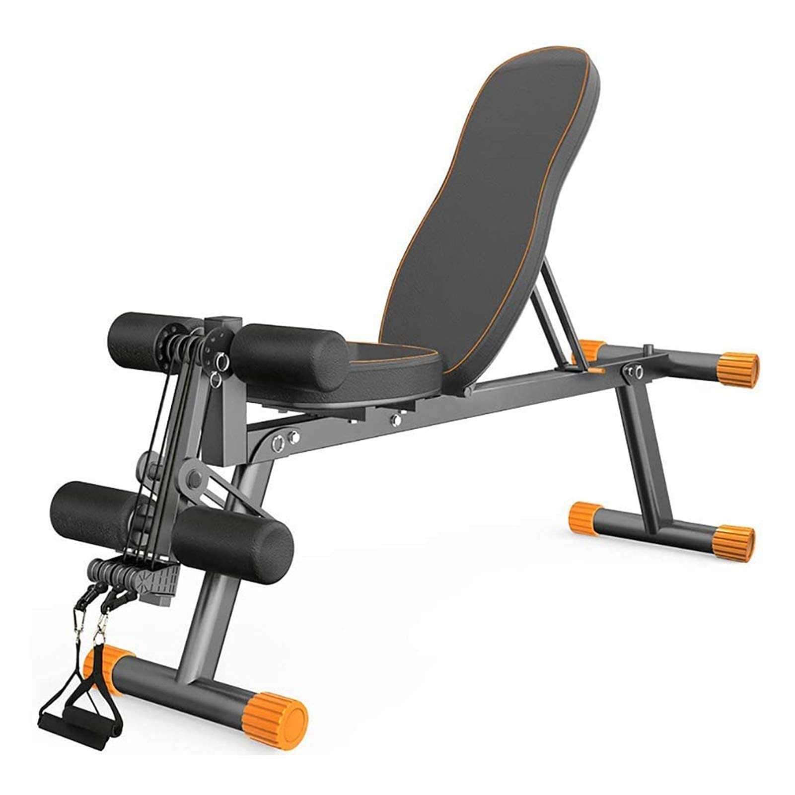Ławka do ćwiczeń, ławki fitness Ławka Płaska ławka z 6-pozycyjną regulacją kąta, składana ławka fitness, obciążenie zabezpieczające 300 kg Trenażer brzucha Ławka do ćwiczeń podnoszących