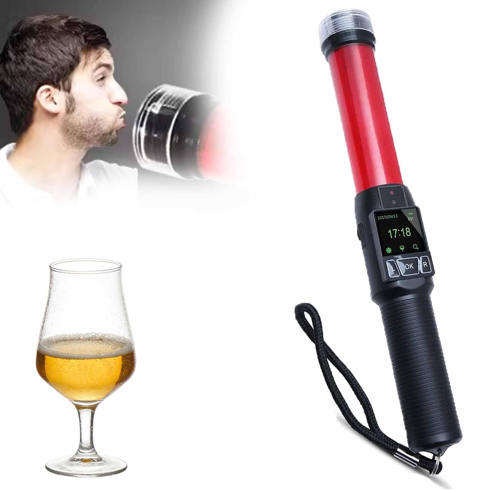 Alcootest Numérique De Police Pour Conduite En État D'ébriété, Testeur D'alcool Numérique, Test Rapide Des Éthylotests De Haute Précision Avec Écran LCD, Vérification Rapide Des Vibrations Et Des