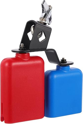 Vaguelly Baterías electrónicas cencerro con correa para la muñeca, campana de animación, campana escolar, fabricante de ruido, campana de vaca de