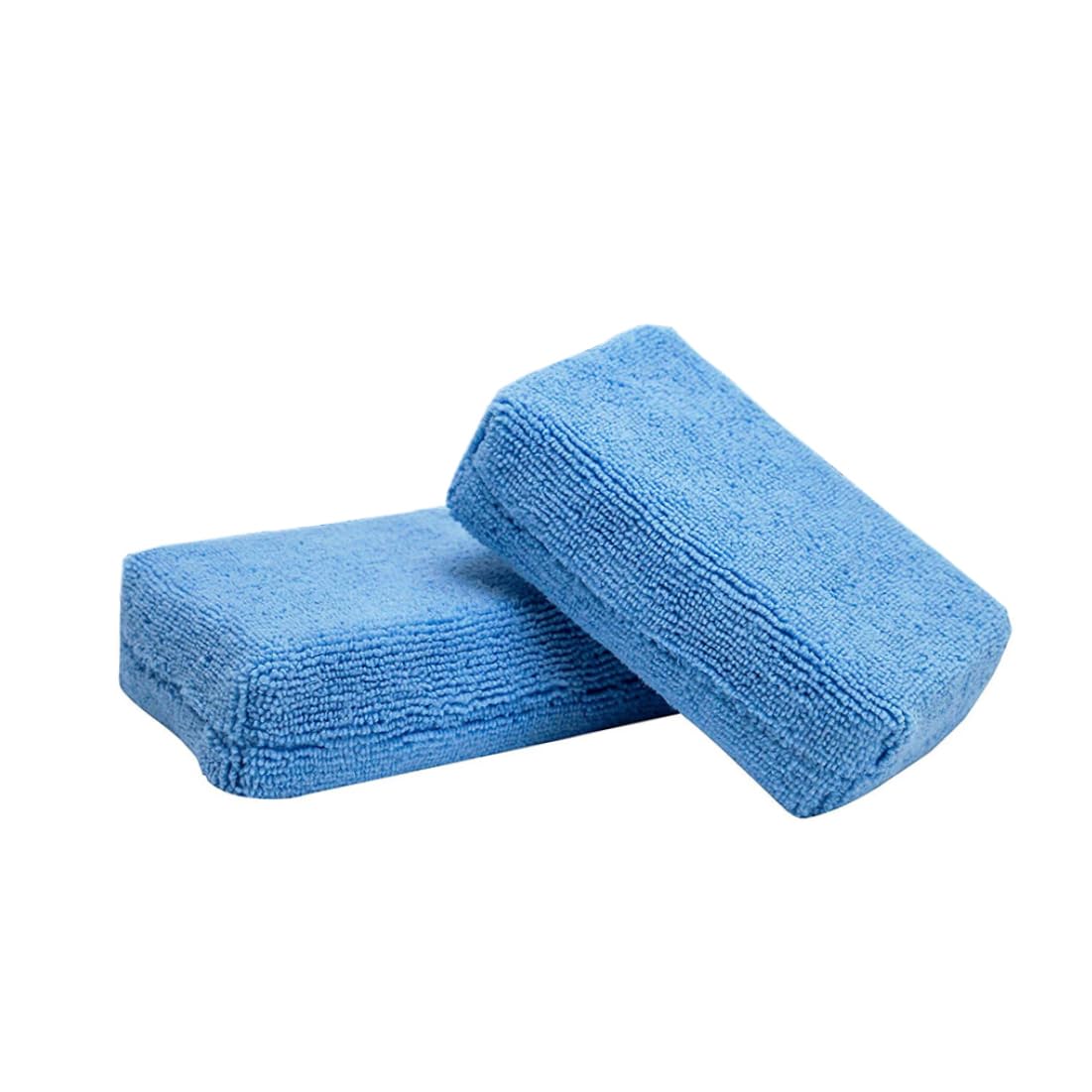 Microfiber Ultra Soft Applicator Foam Tool Sponge Block Car Protection Tool Car Wax Applicator Pad for Hand Polish 2Sets Blue