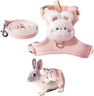 Rabbit Lead, Cat Lead, Cat Harness Set with Lead, Adjustable Rabbit Lead, Harnesses and Leads, for Rabbits, Dwarf Rabbits, Small Animal Walks, S product image