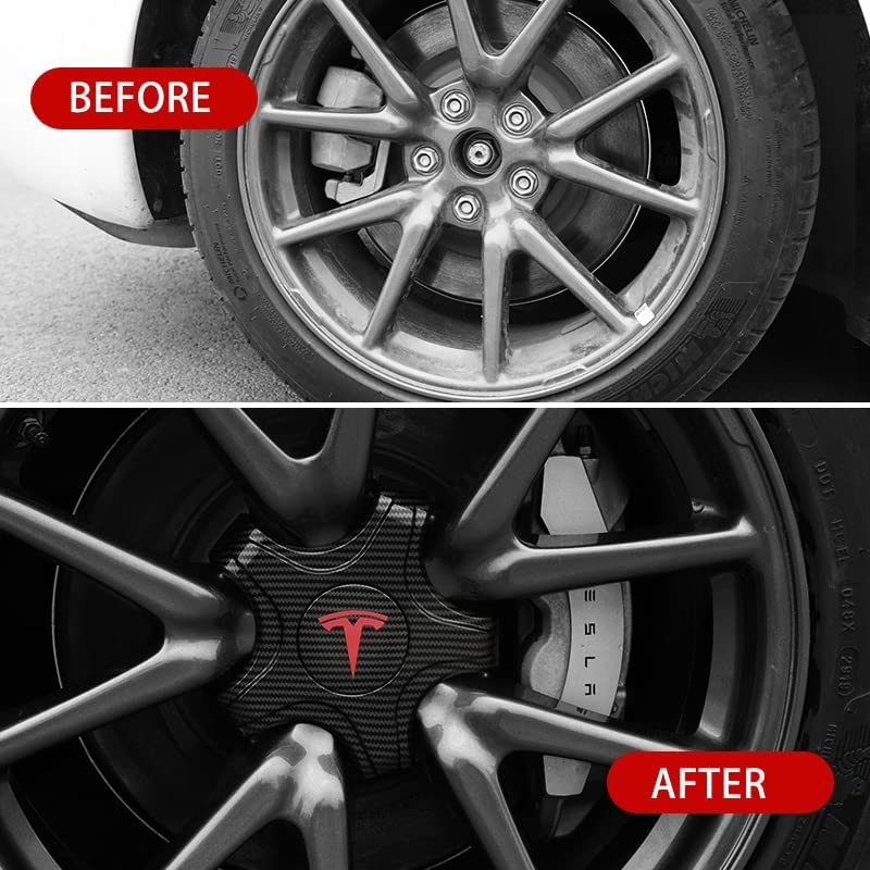 Lot de 4 enjoliveurs de roue de rechange d'origine pour Tesla Model Y, 19 pouces, accessoires de couverture complète, 2021-2022(Matte black(4pcs)-01