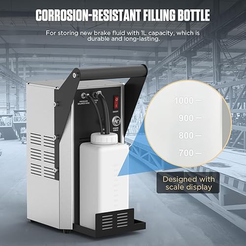 Miniatura 6 de Kit de purga de freno, máquina de intercambio de aceite y líquido de frenos automotriz de 110V, bomba extractora de líquido de freno, modo estándar