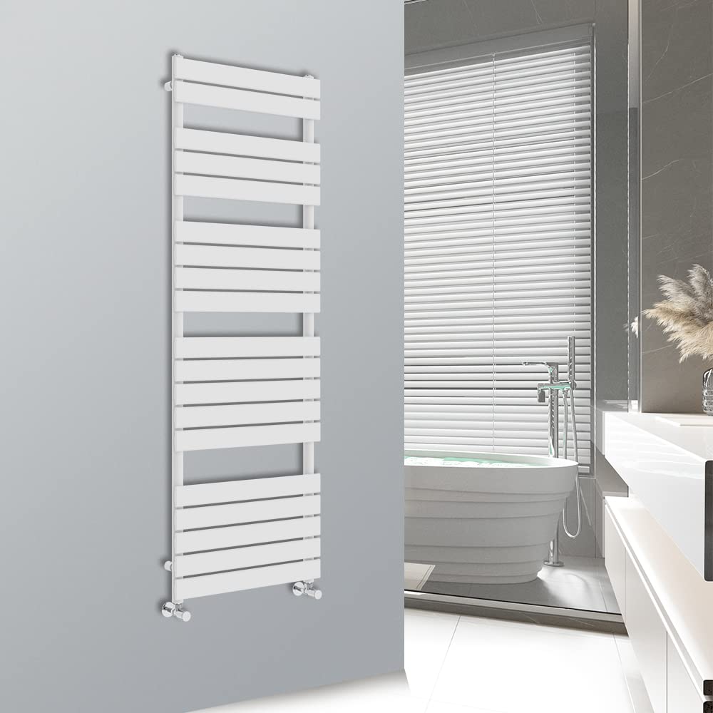Warmehaus White 1800x600mm Flat Panel Heated Towel Rail 68mm