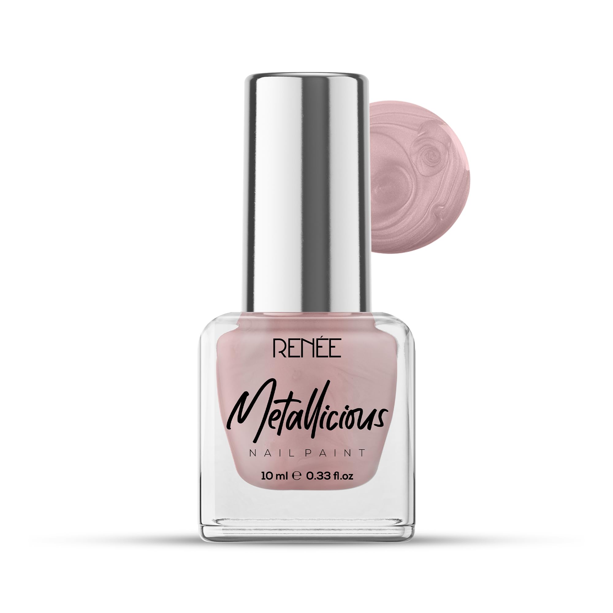 RENEE Metallicious Nail Paint - Silky Nude, Quick Drying, Metallic Finish, Long Lasting, Chip Resisting Formula with High Shine & Full Coverage, Acetone & Paraben Free, 10 Ml-picture-13