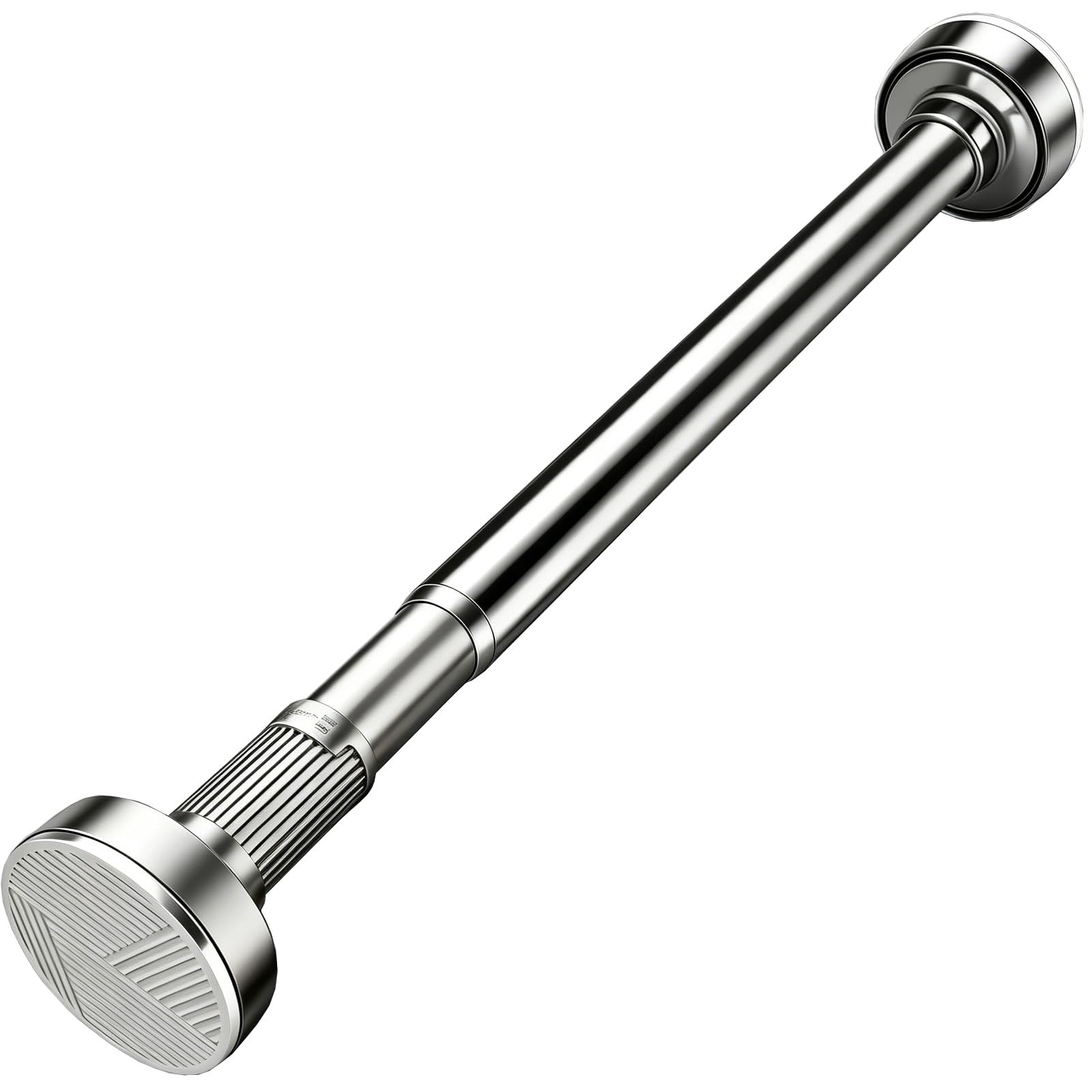 Adjustable Spring Tension Curtain Rod, Stainless Steel Anti Slip Shower Curtain Rod for Windows Bathroom Shower, 14" to 193", No Drill(Silver,100-170cm/39-67in)