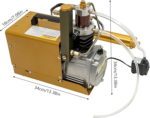 Miniatura 2 de Bomba de aire de alta presión 4500PSI, 1.8KW 110V 30MPa Compresor de aire eléctrico Bomba de buceo Bomba de buceo de alta presión de refrigeración