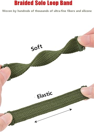 Miniatura 2 de Correa trenzada Solo Loop de 0.866in compatible con Samsung Galaxy Watch 3 de 1.575 pulgadasGalaxy Watch de 1.654 pulgadasGear S3