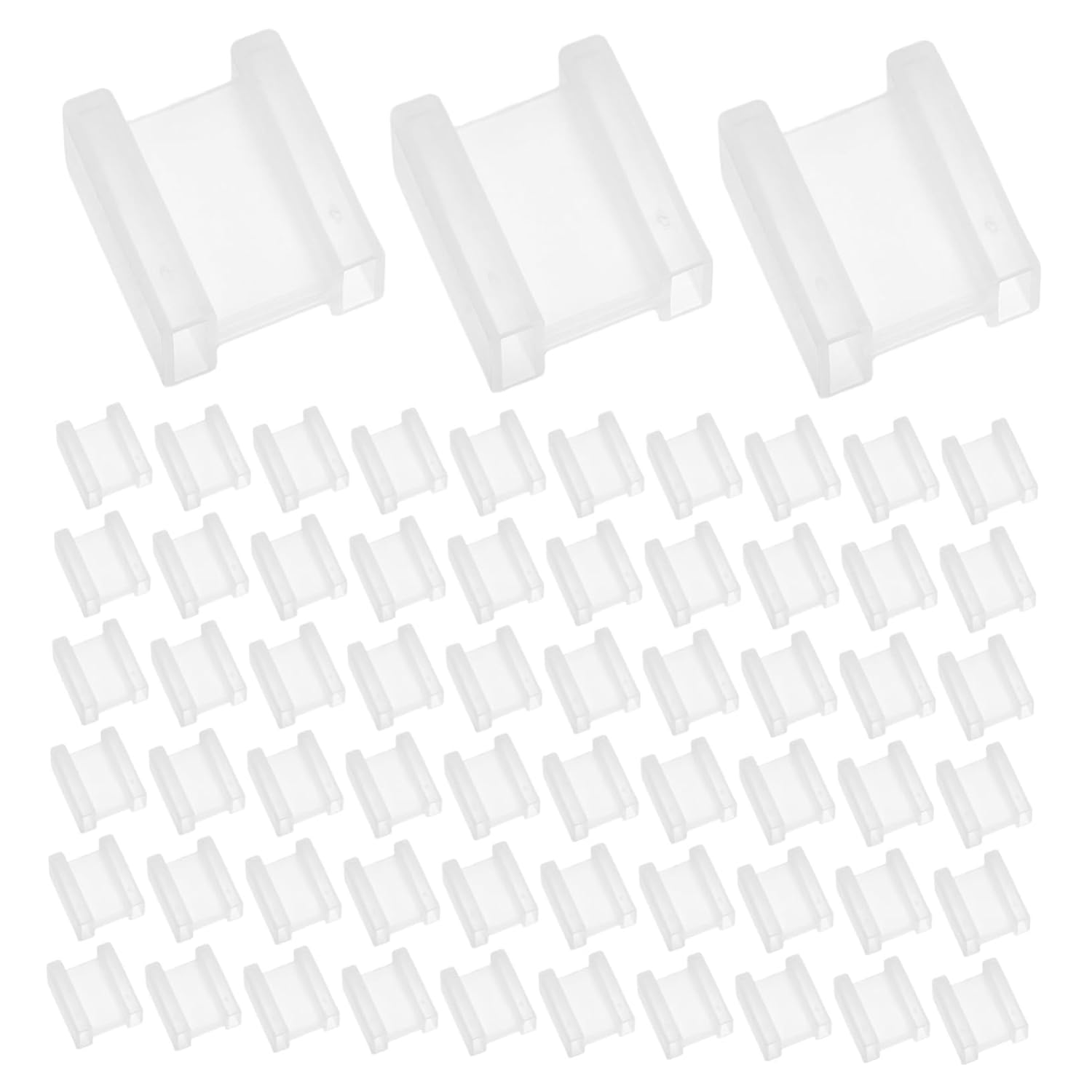 SOLUSTRE 100 Pcs Power Plug Covers Electrical Outlet Cap Socket Protector Plug Foot Protector Water Resistant Easy Install for Home Office Garage