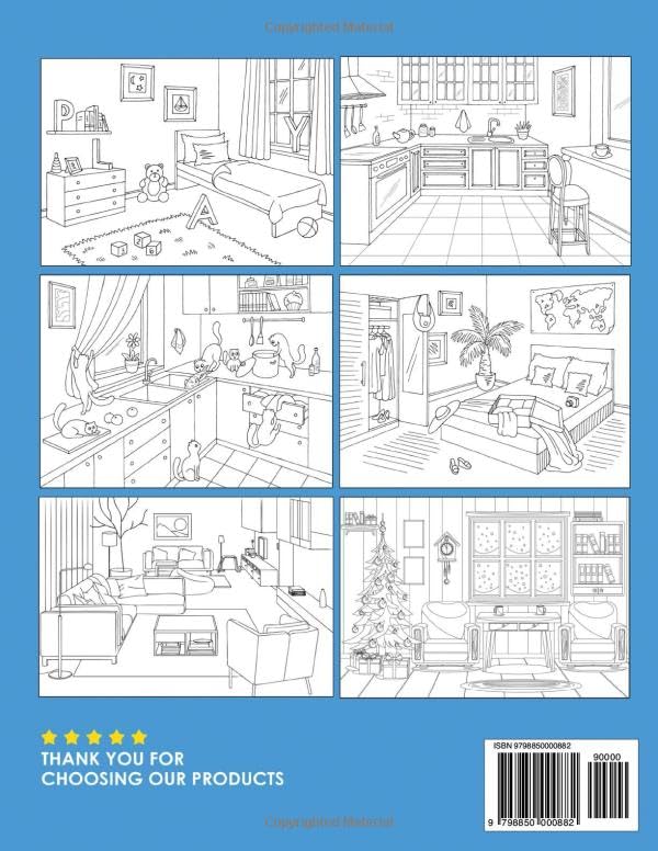 Vista 2 de House Puzzles Hidden Objects Discover the Delightful Secrets of the Garden, Find Object Activity Book, 30 Enchanting Images for All Ages,Perfect for