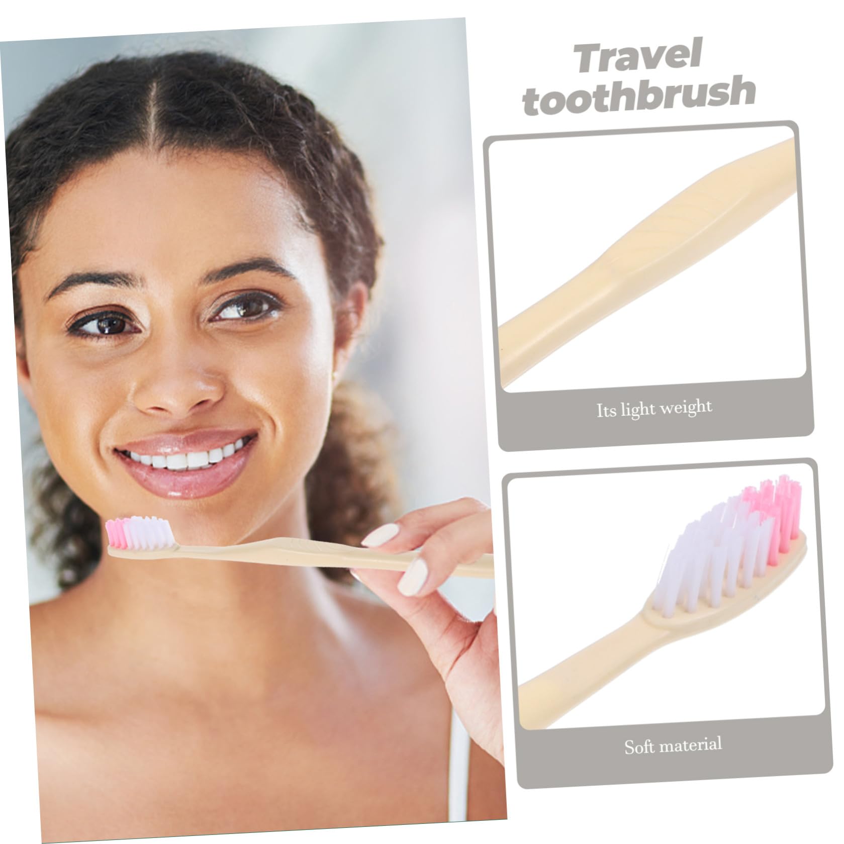 TEHAUX Kit 100 Pezzi Spazzolini da Denti Usa e Getta in Plastica con Dentifricio Piccolo, Portatile e Monouso per Viaggi e Soggiorni in Hotel Stili multipli