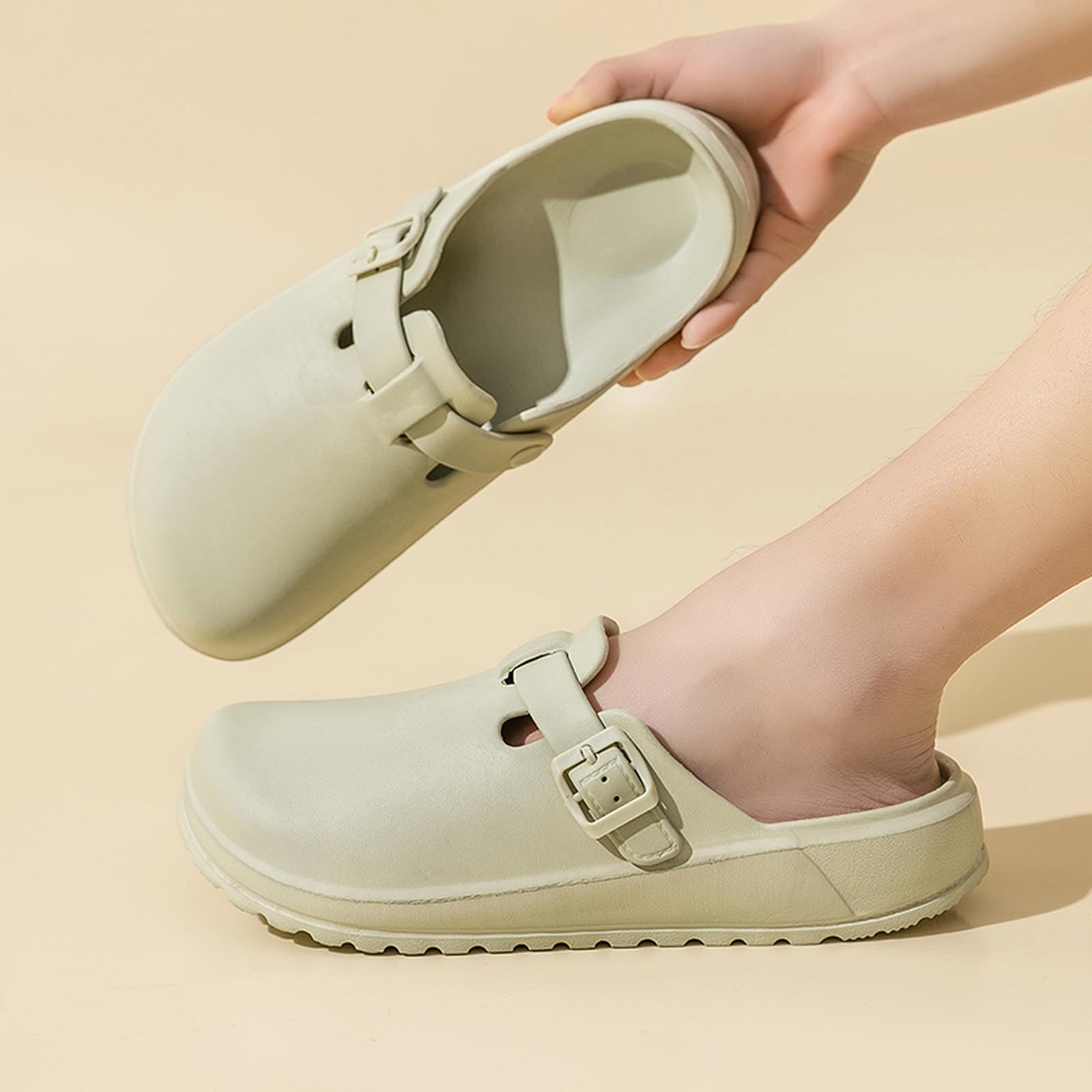 Damen Gartenschuhe Bequeme Leichte Clogs Pantoletten mit Druck-Design, für Küche, Garten, Innen & Außen