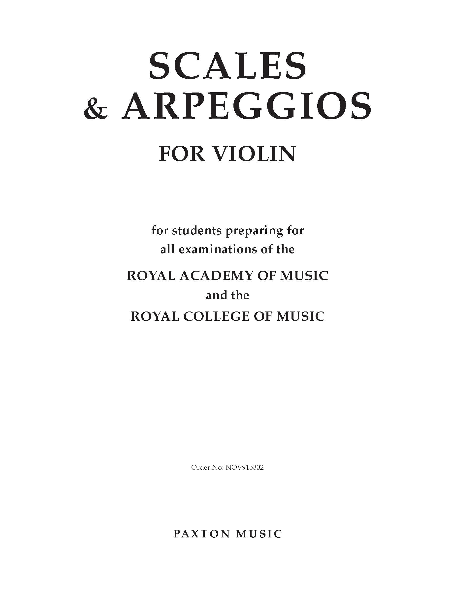 Scales And Arpeggios For Violin. Partituras para Violín