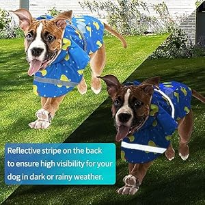   DELIFUR-Large-Dog-Raincoat-Waterproof-Dog-Rain-Poncho-Adjustable-Double-Layer-Rain-Jacket-with-Hood-for-Medium-Large-Dogs-Designed-with-Leash-Hole-Reflective-Strip-and-Ducks-Blue-Duck-X-Large