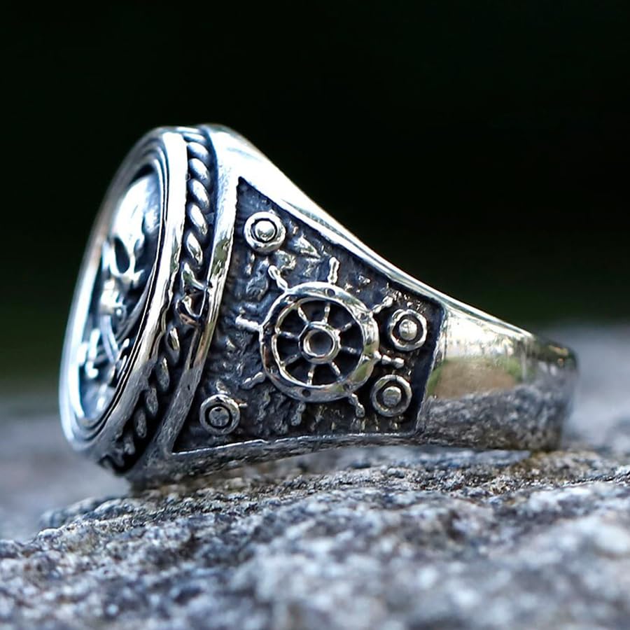 Image of 2023 Skull Ring Cool Evil Death Punk Rock Stainless Steel Rings Aly Style Jewelry