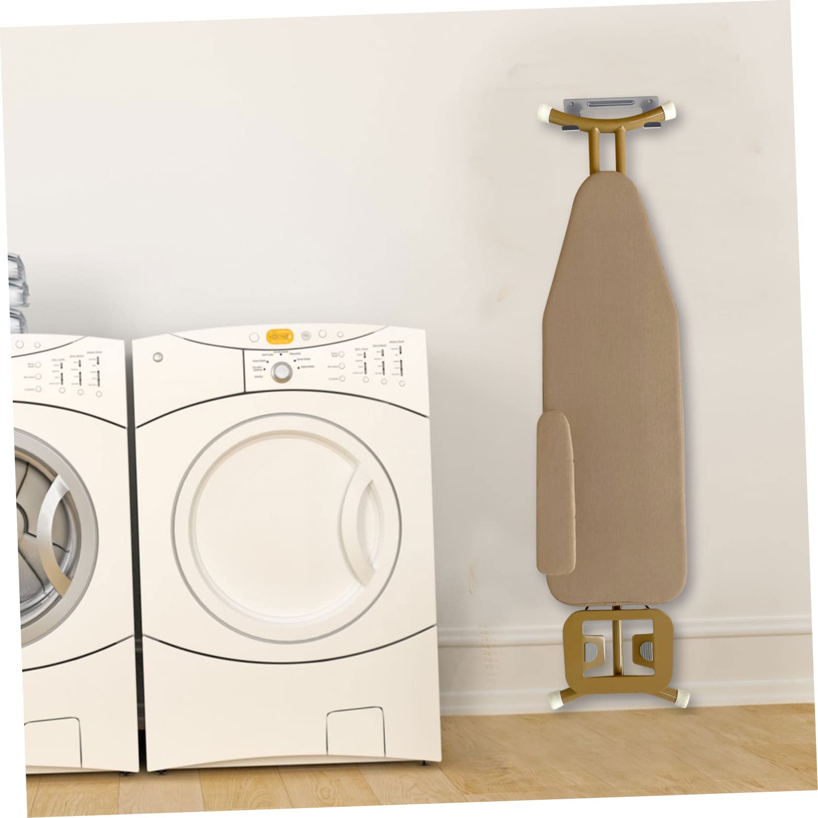 MAGICLULU 5 Stück Bügelbrett Wandhalterung mit Doppeltem Haken Robuster Aufhänger für Bügelbrett Platzsparendes Design für Waschküche Schlafzimmer Büro und Hochtragfähig aus Installieren