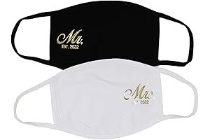 Mr and Mrs Bride and Groom Face Masks
