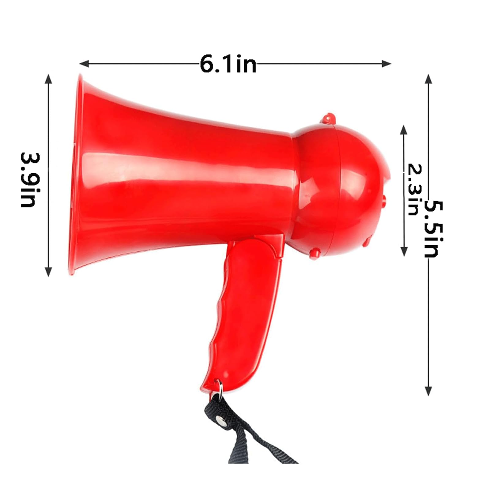 POCHY Moda Megáfono Megáfonos para Exteriores Grabadora de Voz de Sirena incorporada y Altavoz de megáfono de Volumen Ajustable Árbitro Megáfono de Mano Ligero Bonito