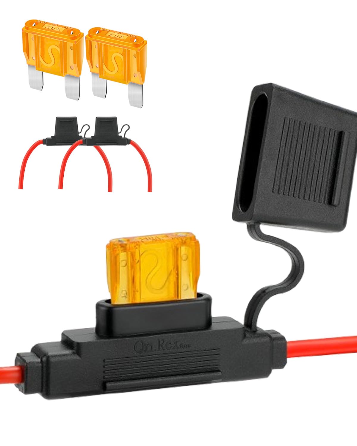 Snapklik.com : 2 Pack Inline Maxi Fuse Holder - 10 AWG 12V Automotive ...